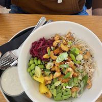 Udon bowl   at Veganika in Ljubljana