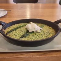 Spinach casserole at Veganika in Ljubljana