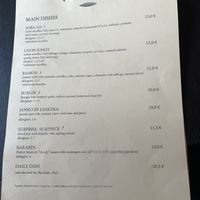 menu 4  at Veganika in Ljubljana