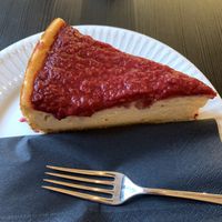 cheesecake   at Veganika in Ljubljana