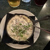 Polenta with mushrooms   at Veganika in Ljubljana