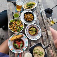 Starters. If you order more of them, it's nice variety of taste and can replace main dish. Goes great with beer (on tap)
 at Veganika in Ljubljana