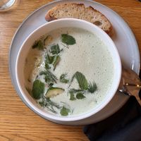 cold cucumber soup, the best i’ve had since i was a child  at Veganika in Ljubljana