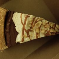 Peanut butter and chocolate tart at Veganika in Ljubljana