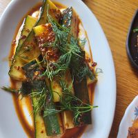 Asian Cucumber Salat at Veganika in Ljubljana