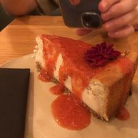 Strawberry cheesecake   at Veganika in Ljubljana