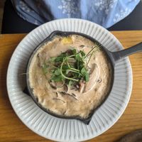 mushroom polenta at Veganika in Ljubljana