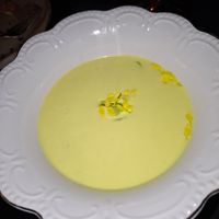 Lemon soup at Veganika in Ljubljana