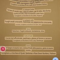 Menu di S.Valentino in italiano at Veganika in Ljubljana