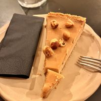 Hazelnut pie  at Veganika in Ljubljana