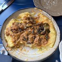 Polenta with mushrooms and thyme oil   at Veganika in Ljubljana