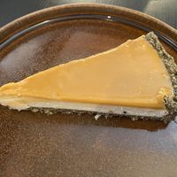 Black sesame miso caramel tart  at Veganika in Ljubljana