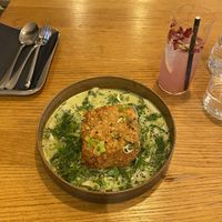 Frittierter Tofu  at Veganika in Ljubljana
