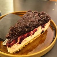 Tarta de queso at Veganika in Ljubljana