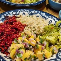 Rice and bean dish at Tita Bistro in Rio De Janeiro