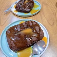 Brownie with dulce de leche at Tita Bistro in Rio De Janeiro