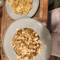 Bobo with mushrooms, side of curried tofu at Tita Bistro in Rio De Janeiro