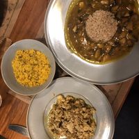 Bolo with mushrooms, and side of curried tofu at Tita Bistro in Rio De Janeiro
