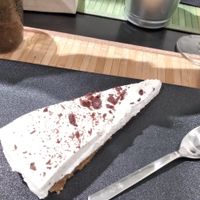 Coconut cheesecake at Demetra in Milan