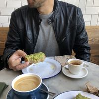 Avocado toast and cappuccino  at The Mill by Josey Baker Bread in San Francisco