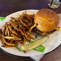 Leo's stack burger at Leopold's Tavern in Calgary