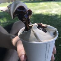 Banana flavor with chocolate sauce! The chocolate sauce is super rich in a great way! at Ba-Nom-a-Nom in Denver