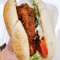 Vegan chicken burger  at Vegan Munch in Birmingham