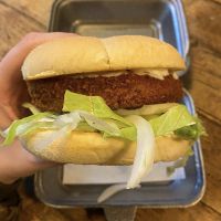 Vegan chicken burger   at Vegan Munch in Birmingham