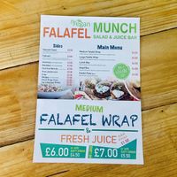 Menu Food  at Vegan Munch in Birmingham
