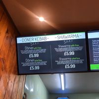 Menu at Vegan Munch in Birmingham