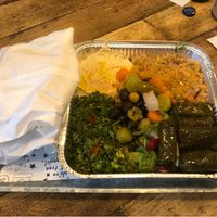 Mezze with flatbread. Superb.  at Vegan Munch in Birmingham