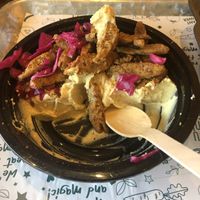Hummus shawarma with picked cabbage (I think!) at Vegan Munch in Birmingham