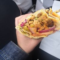 Vegan doner wrap at Vegan Munch in Birmingham