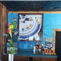 Behind the counter! at Pupuseria Kent Island in Stevensville