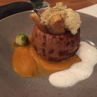 Main vegan dish: filled pumpkin at Badhotel in Rockanje