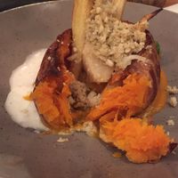 Main vegan dish: filled pumpkin at Badhotel in Rockanje