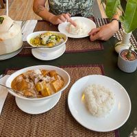 Massaman curry and green curry, both with tofu at Kati Culinary in Koh Chang