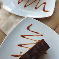 Vegan dessert. Fresh tasting with chocolate pieces and other nice flavours at La Terraza del Girasol in Murcia