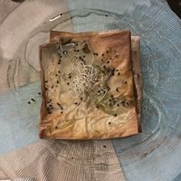 Delicia de sobrasada y queso cheddar vegano  at La Terraza del Girasol in Murcia