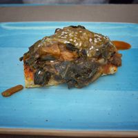 Vegetable tostada at La Terraza del Girasol in Murcia