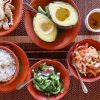 Healthy and filling lunch spread at A Little Tree House in Nyaungshwe