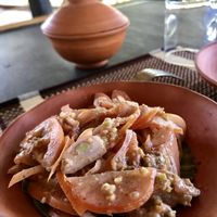 tastiest tomato salad of my life :) at A Little Tree House in Nyaungshwe