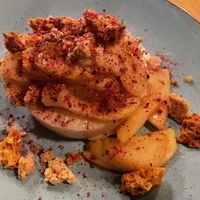 And for dessert a delicious apple, caramel crumble and custard 😍  at Stereo in Glasgow