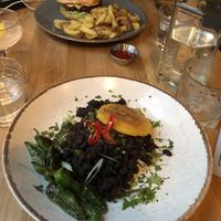 Burger and African inspired main course   at Stereo in Glasgow