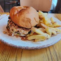 Seitan burger at Stereo in Glasgow