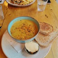 Tomato and broccoli soup at Stereo in Glasgow
