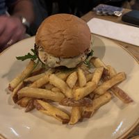 Burger and fries   at Stereo in Glasgow
