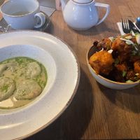 Potato dumplings and cauliflower bites   at Stereo in Glasgow