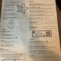 Menu  at Stereo in Glasgow