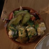 The photos don’t do it justice due to the light (which was perfect for dining). Falafels and hummus  at Stereo in Glasgow